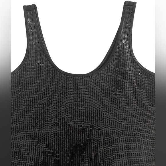 Express Black Sequin Tank - Picture 7 of 9